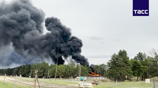 🇺🇦Graphic War18+🔥Russia Oil Depot on Fire Hit w/Unknown😉 🚀Mystery Missile