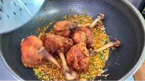 Don't burn the chicken leg in the house!
