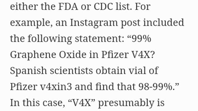 Grafene oxide in the vax