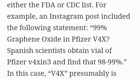 Grafene oxide in the vax