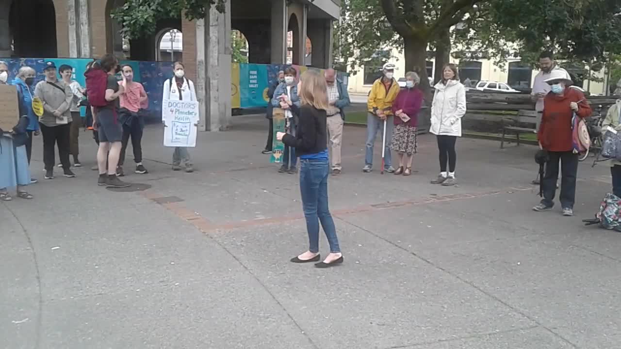 350 Climate Action Rally @ Centennial Square in Victoria: 2022/06/29 12:22:12