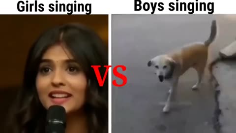 Girls vs boys singing || memes || 😂😂