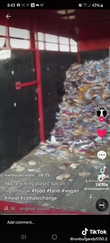 Pork contains toxins and is made of plastic and aluminum packaging