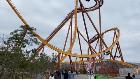 People enjoy riding roller coasters.