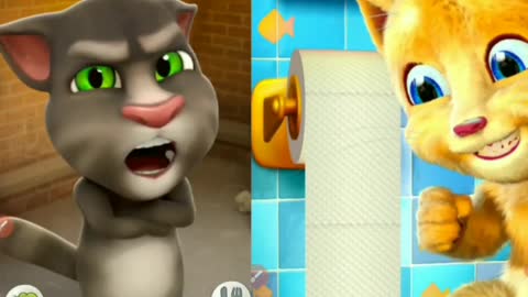 Talking tom vs Ginger " tom " " funny cat "