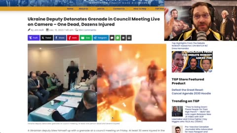 Ukrainian Man Detonates 3 Grenades in Council Meeting Live on Camera