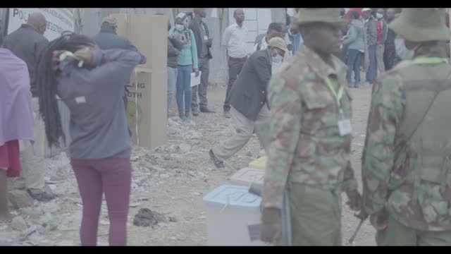 Elderly Kenyan Man Casts his Vote in Kenya's 2022 General Elections