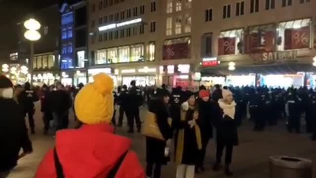 Munich protests at Karlsplatz