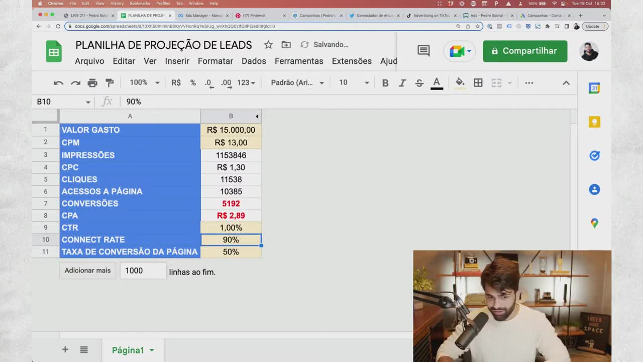 Live #211 - Como melhorar seu custo por conversão no Facebook Ads