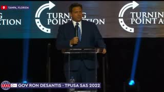 At TPUSA DeSantis says Florida does not indoctrinate kids via education system