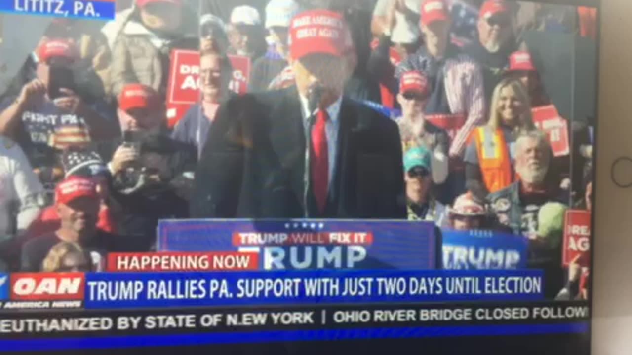 🦅 OAN rally Lititz Pennsylvania Sunday 12:24 pm DJT & David McCormic senator candidate