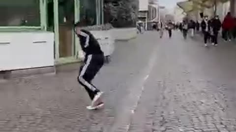Foodball game in the street