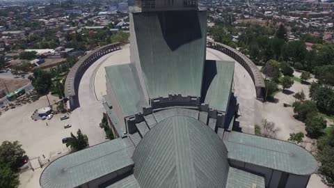 Templo Votivo at Maipu Province in Chile (Aerial View)