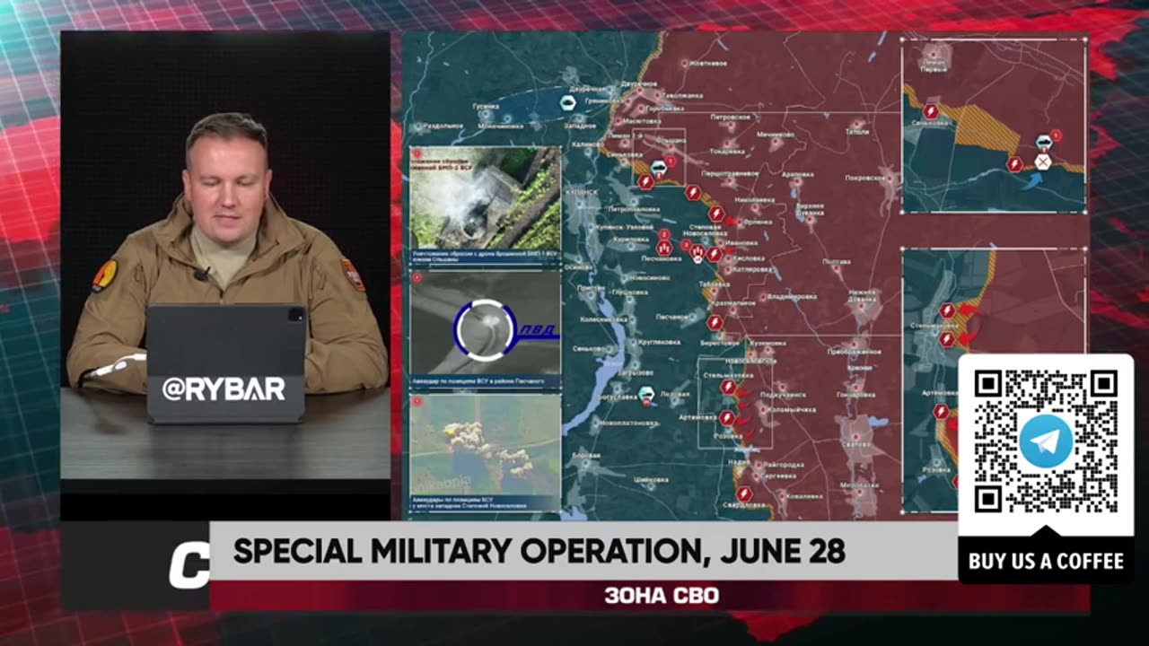 ►🇷🇺🇺🇦🚨❗️⚡️ Rybar Review of the Special Military Operation on June 28 2024