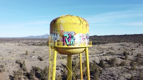 Flying the Lower Bridge Mine water tower