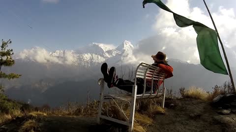 Time-lapse of Mountains and Climbing Mountain