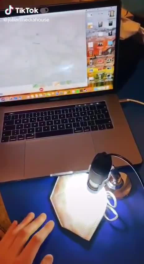 Morgellons Fiber in Mask