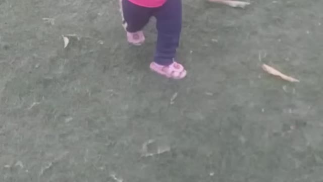 Cute baby playing