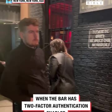 A bar with two-factor authentication