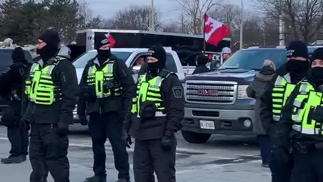 Ambassador Bridge, APCs and snipers have been spotted at the scene.