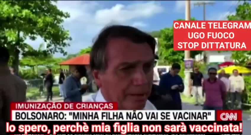 Bolsonaro : Mia figlia non sarà vaccinata