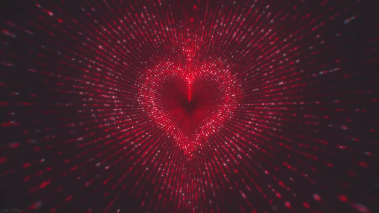 582. Heart Lights Background ❤️Hot Glowing Red Heart