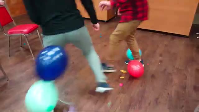 Balloon Wrestling: Nathan VS. Josiah