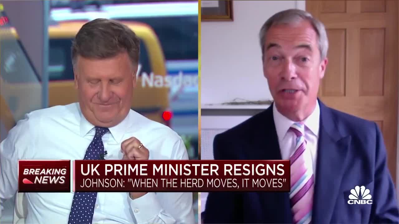 Nigel Farage Explains Why Boris Johnson Resigned, Praises President Trump in Contrast