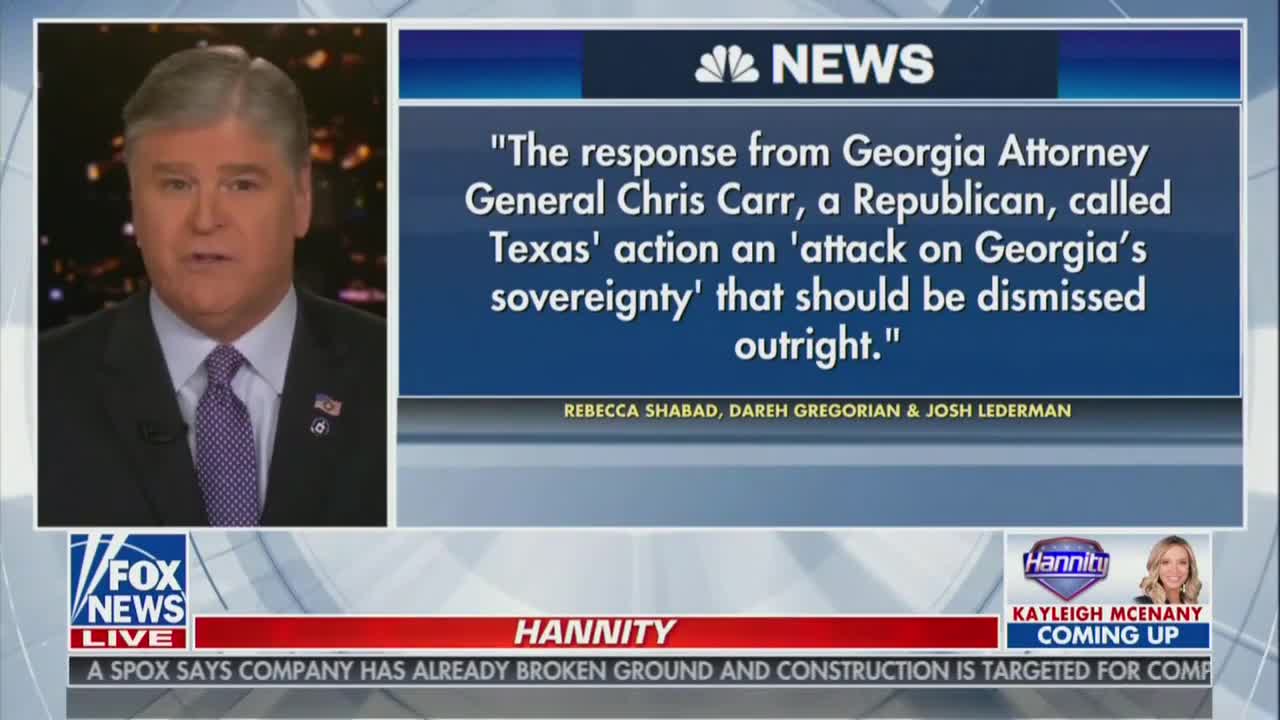 Hannity: Georgia Has Resorted to Name-Calling