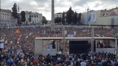 PROTESTING Dock workers from Trieste, Italy - No green pass