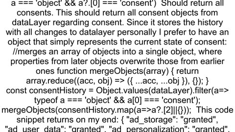 How can I extract gtag 39consent39 values