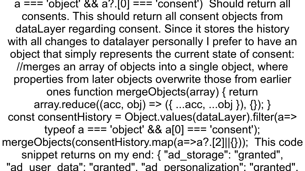 How can I extract gtag 39consent39 values