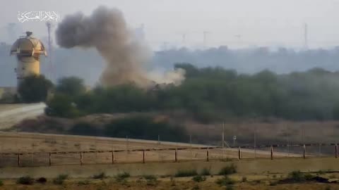 Images of the Hamas assault - hitting automated towers and two mercava tanks.