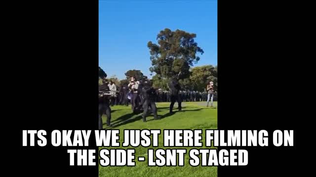 Police Firing At Protesters! But Film crew can film on side?