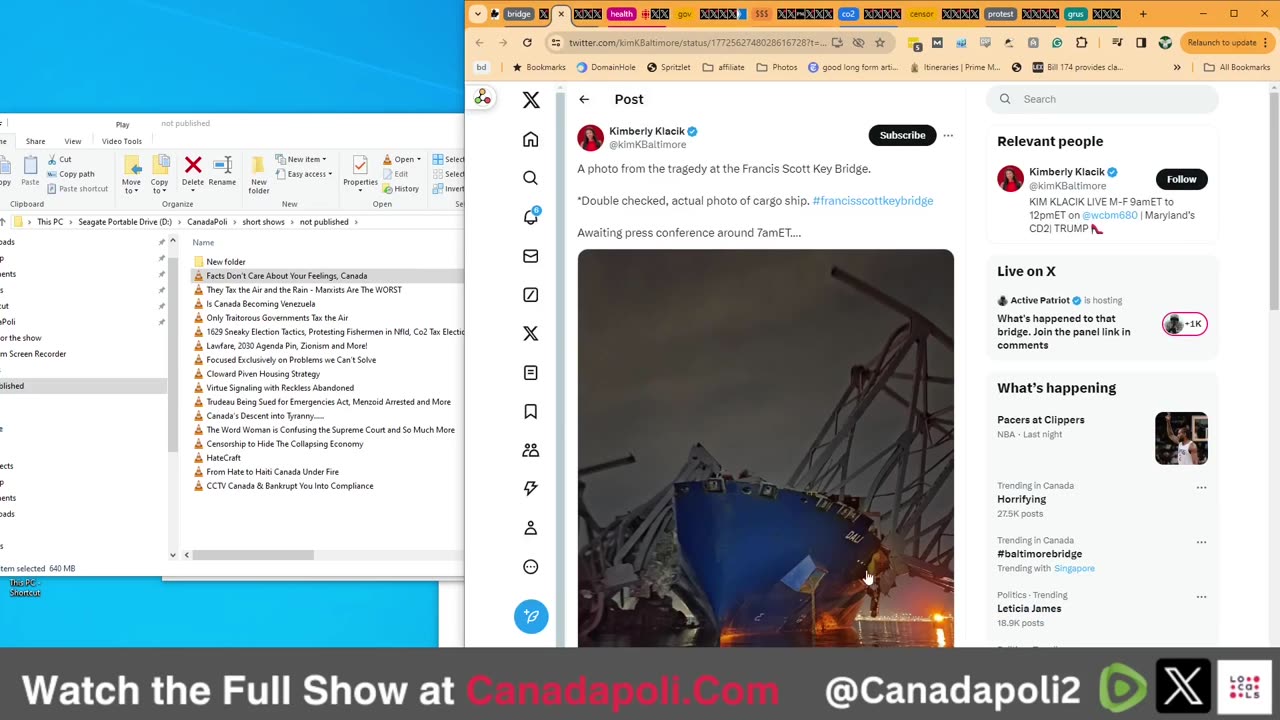 Government Murder, Container Ship Bridge Collapse, Canada Spending 2x It’s Income