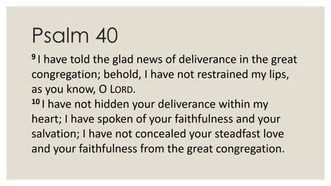 Psalm 40 Devotion