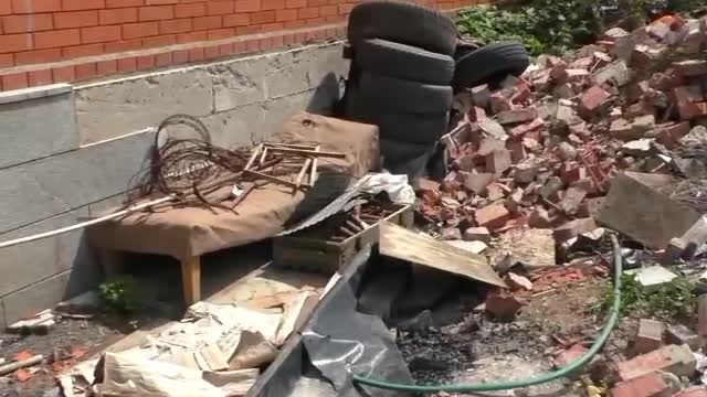 The abandoned headquarters of Ukrainian militants from the 72nd brigade