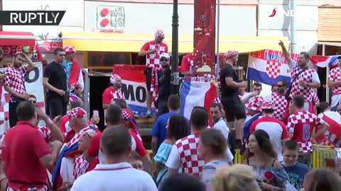 Hrvatski navijači u Rusiji uoči početka utakmice