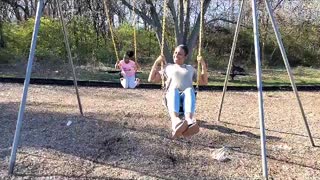 Slow-mo swinging...