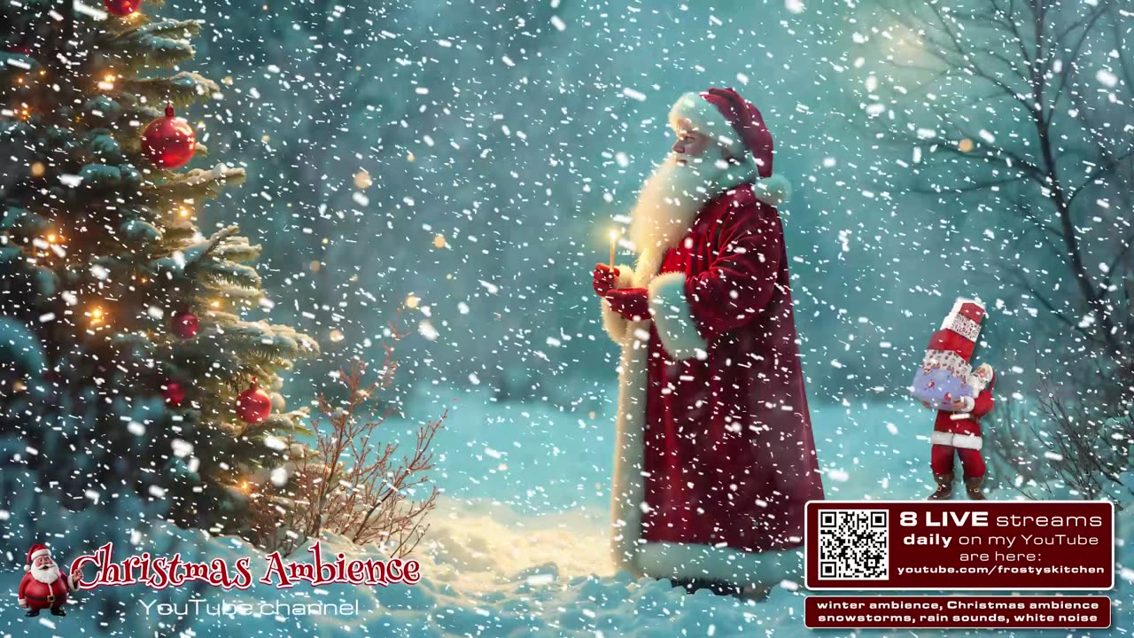 Relaxing Christmas Ambience Holiday Vibes Snowstorm Sounds 40