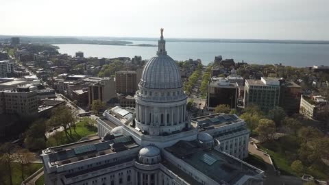 Drone Footage of Wisconsin Capitol Building