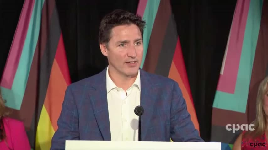 Trudeau says that Pride is "about fully embracing something that's so Canadian."!