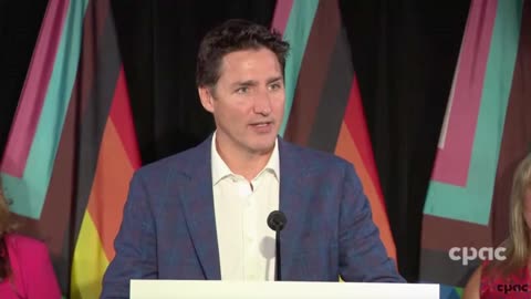 Trudeau says that Pride is "about fully embracing something that's so Canadian."!