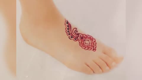 simple mehndi design best leg mehndi design