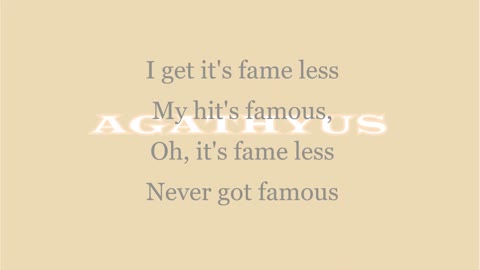 Agathyus ¬ Fame less (official lyrics & audio)