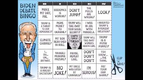 Biden Debate Bingo