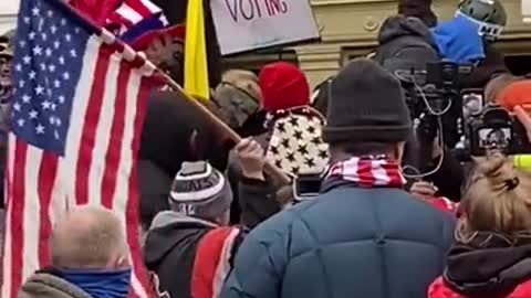 Antifa breaking windows at Capitol