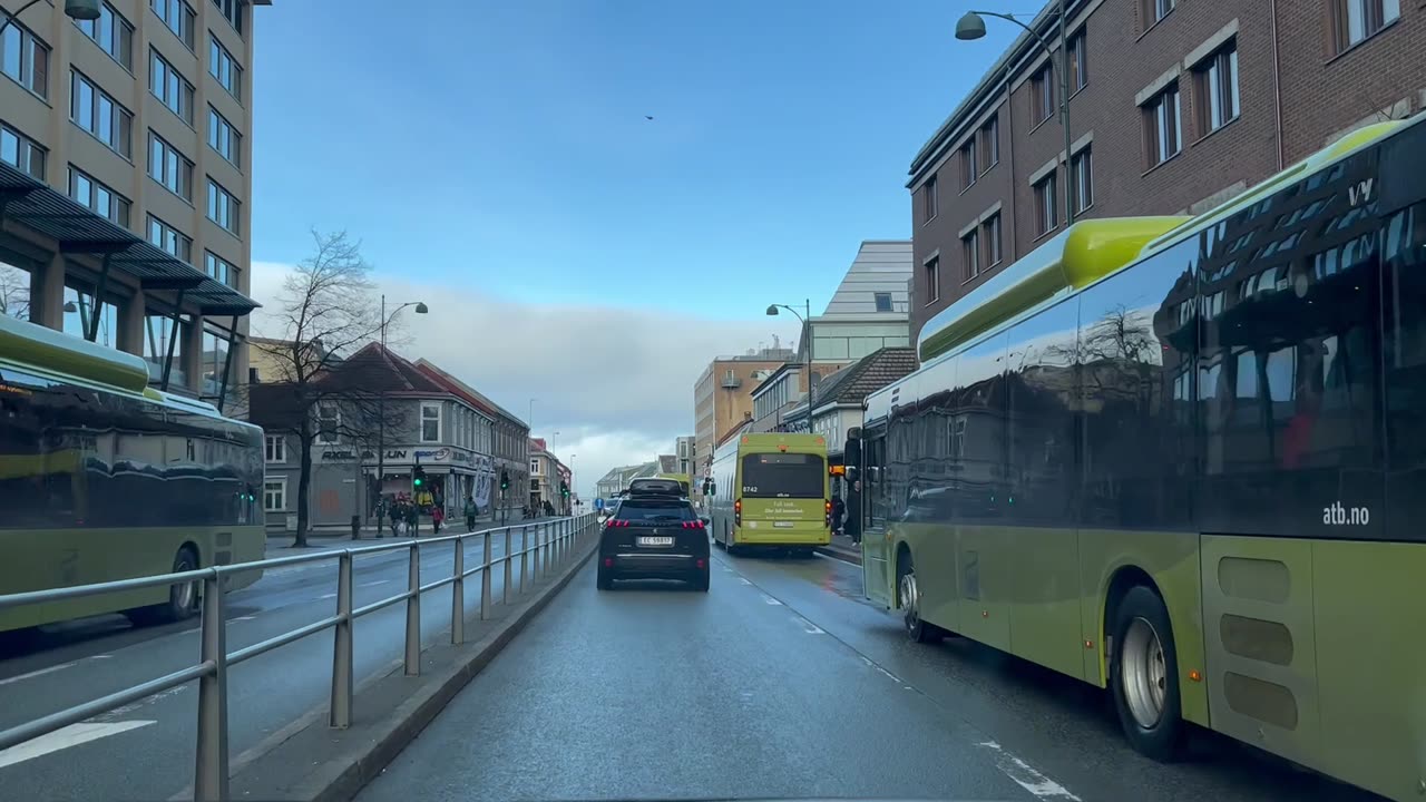 Norge Trondheim på vinter