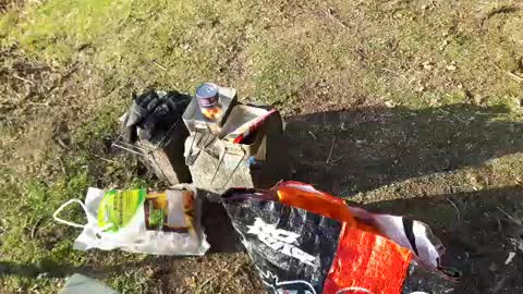 Meal I am heating up on the campfire.