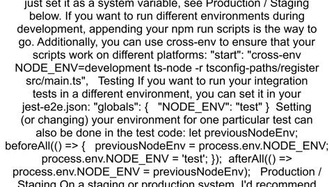 Defining Node environment in Nestjs